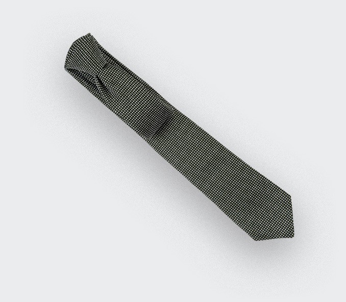 Black and white Birdseye silk Tie - cinabre paris