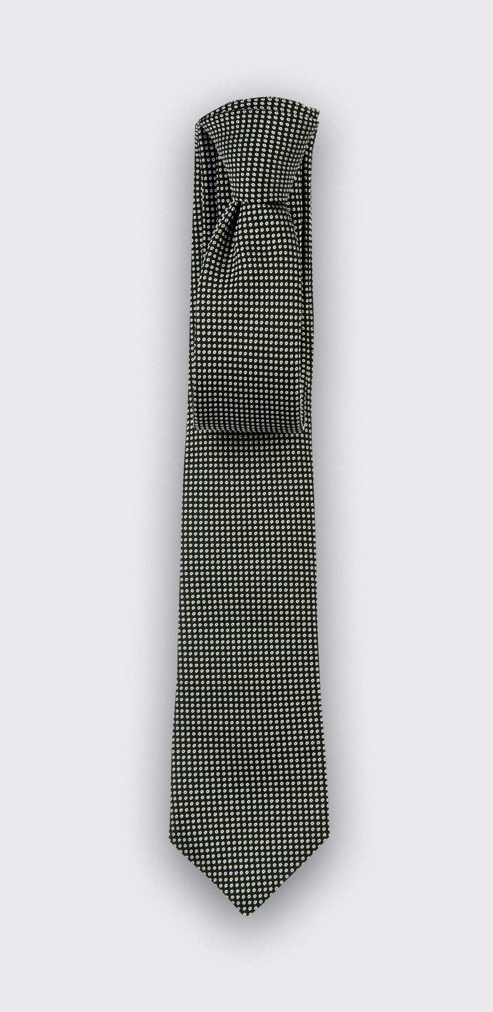 Black and white Birdseye silk Tie - cinabre paris