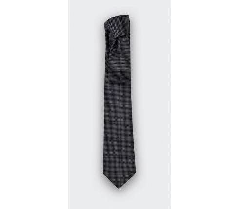 Grey Birdseye silk Tie - cinabre paris