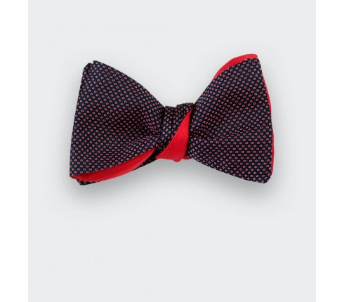 Pink Birdseye silk bow tie - cinabre paris