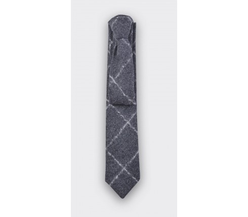 Grey Flannel windowspane tie - cinabre paris