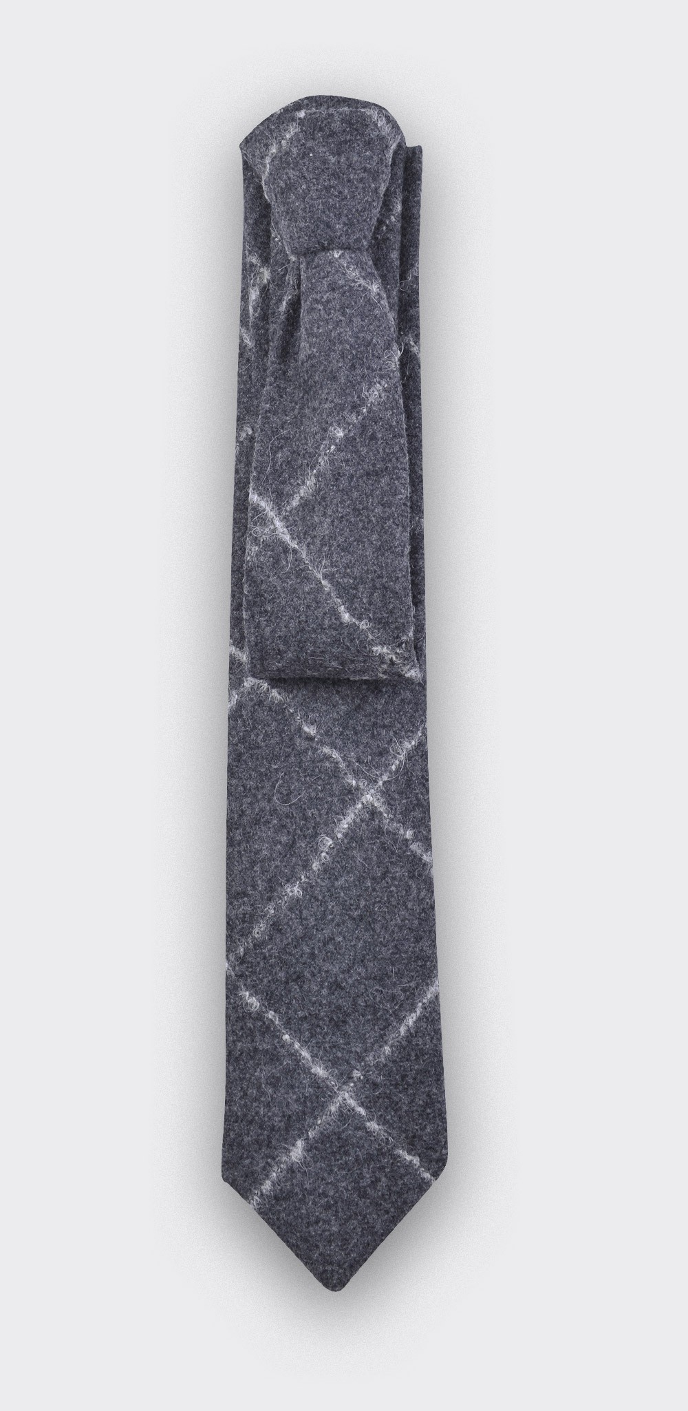 Grey Flannel windowspane tie - cinabre paris