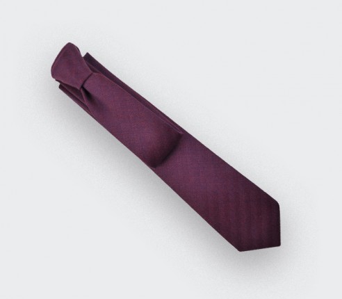 Burgundy Herringbone Tie - cinabre paris