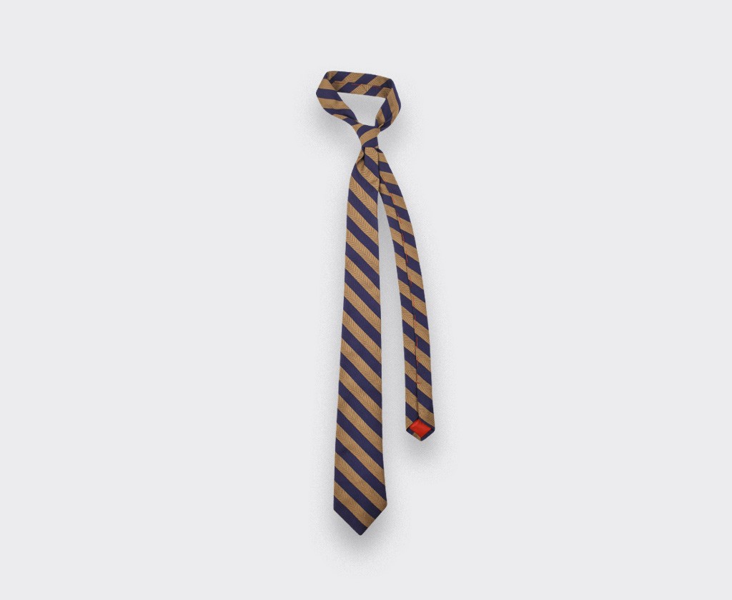 Brown Club herringbone tie - cinabre paris