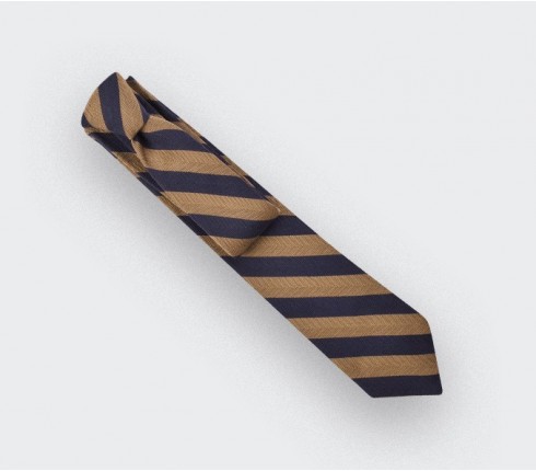 Brown Club herringbone tie - cinabre paris