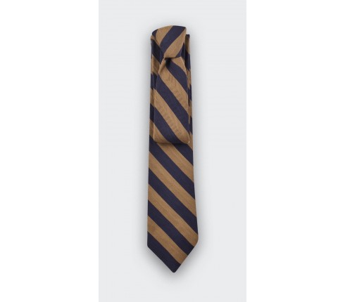 Brown Club herringbone tie - cinabre paris