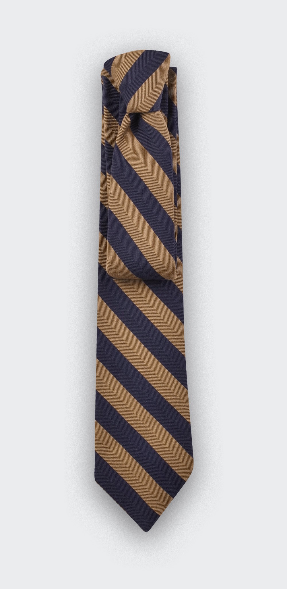 Brown Club herringbone tie - cinabre paris