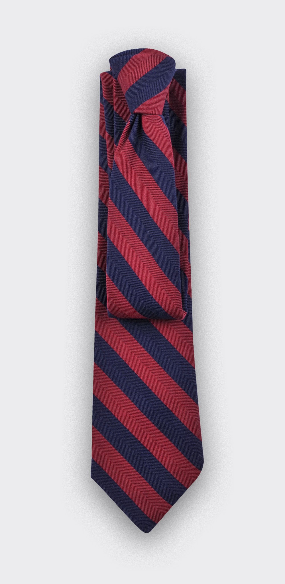 Burgundy stripe herringbone tie - cinabre paris