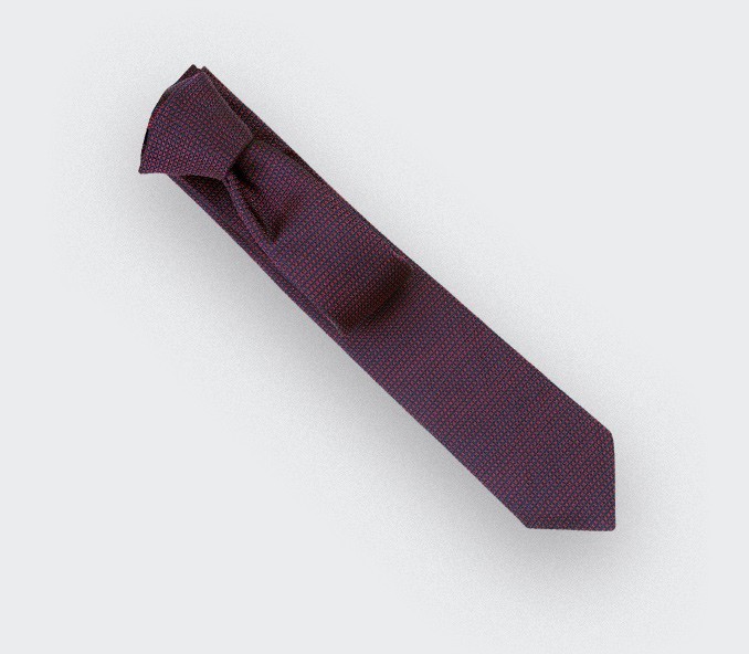 Burgundy Birdseye silk Tie - cinabre paris