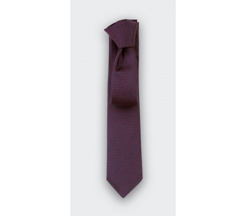 Burgundy Birdseye silk Tie - cinabre paris