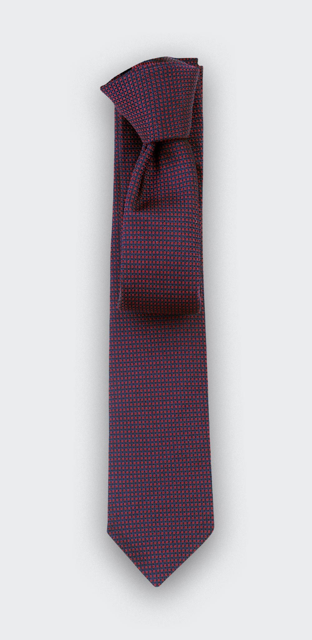 Burgundy Birdseye silk Tie - cinabre paris