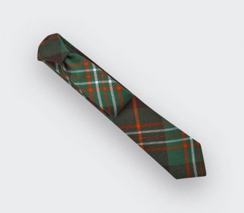 Green scott tartan tie - cinabre paris