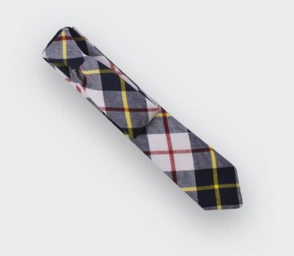 cravate tartan blanc Macrae - cinabre paris