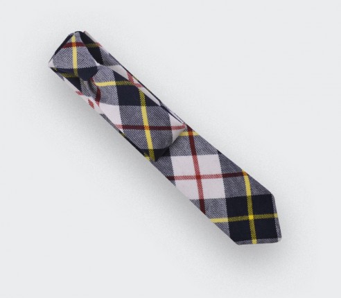 White Macrae tartan tie - cinabre paris