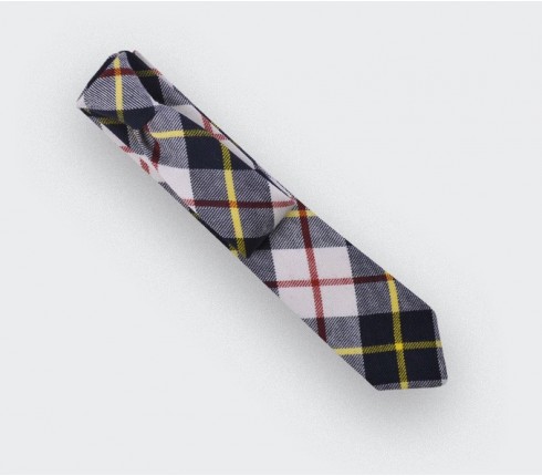 cravate tartan blanc Macrae - cinabre paris