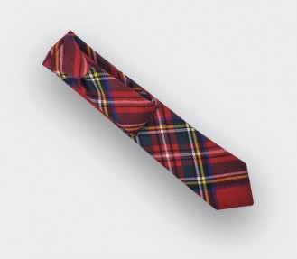 Red stewart tartan tie - cinabre paris