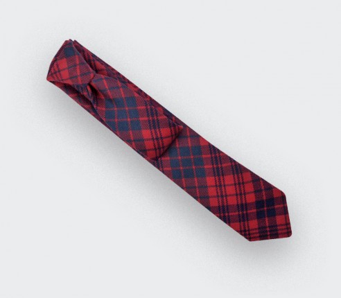 Red ross tartan tie - cinabre paris