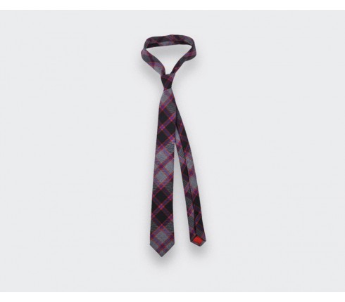 Grey tartan tie - cinabre paris