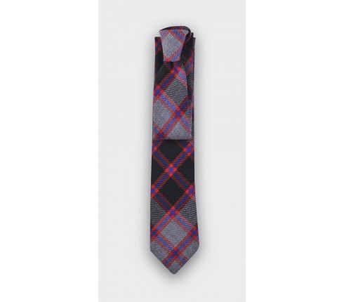 Grey tartan tie - cinabre paris