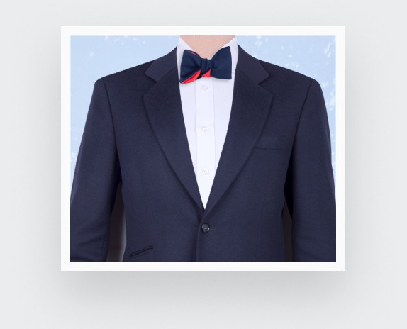 CINABRE Paris - Bow Tie - Peau Bleu - Made in France