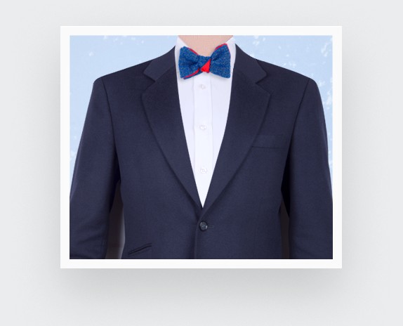 CINABRE Paris - Bow Tie - 1001 Nuits Bleu - Made in France