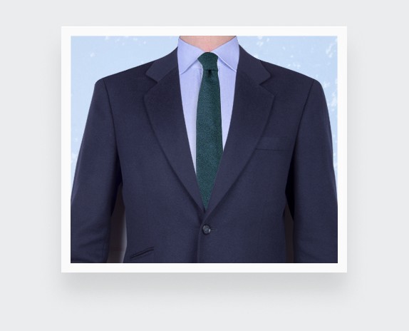 pigeon blue flannel tie - wool - cinabre paris