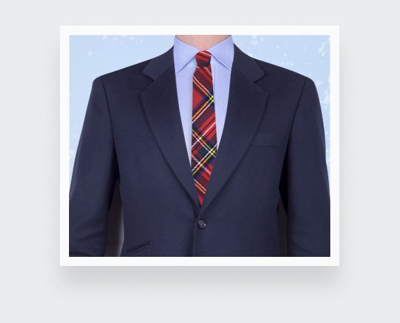 Red stewart tartan tie - cinabre paris