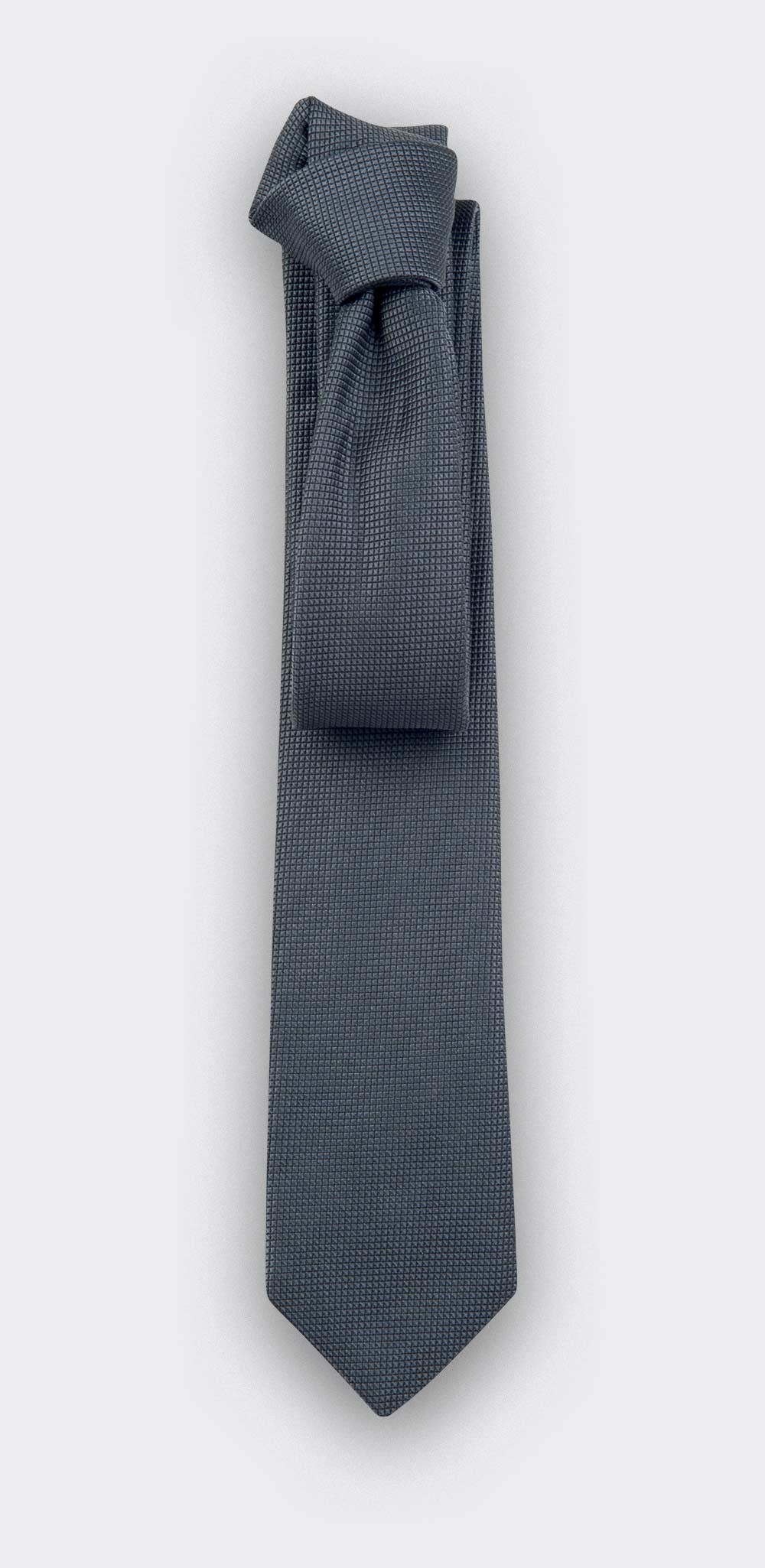 Grey Lizard Tie - Silk - Cinabre Paris