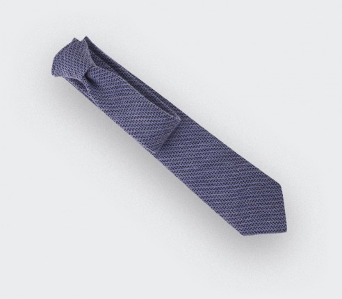 blue bi color herringbone tie - cinabre paris