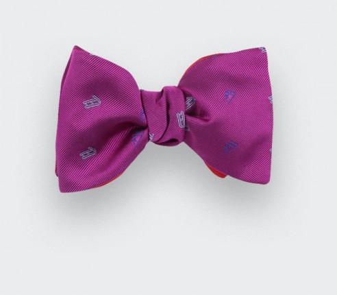 Fuchsia sledge bow tie - cinabre paris