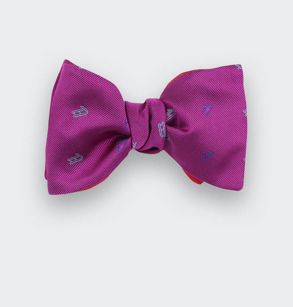 Fuchsia sledge bow tie - cinabre paris