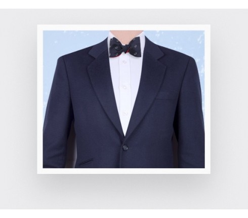 Navy blue ice skate bow tie - cinabre paris