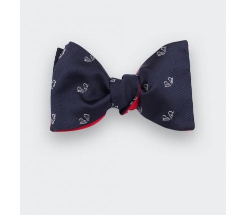 Navy blue ice skate bow tie - cinabre paris