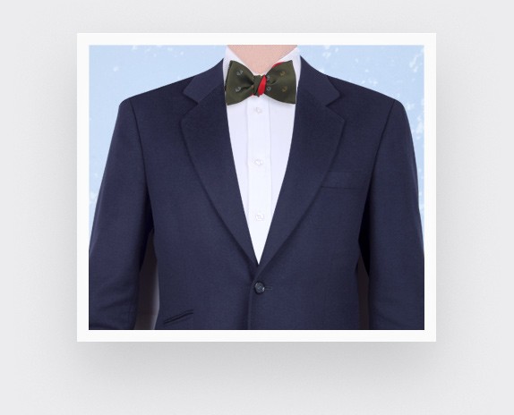 Green ice skate bow tie - cinabre paris