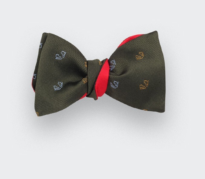 Green ice skate bow tie - cinabre paris