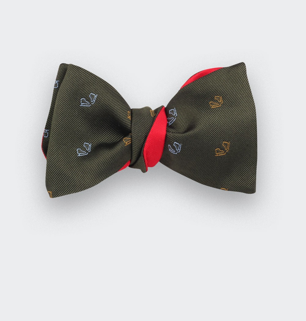 Green ice skate bow tie - cinabre paris