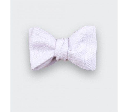 White pique bow tie - cinabre paris