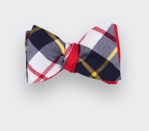 Noeud papillon tartan blanc MacRae - cinabre paris