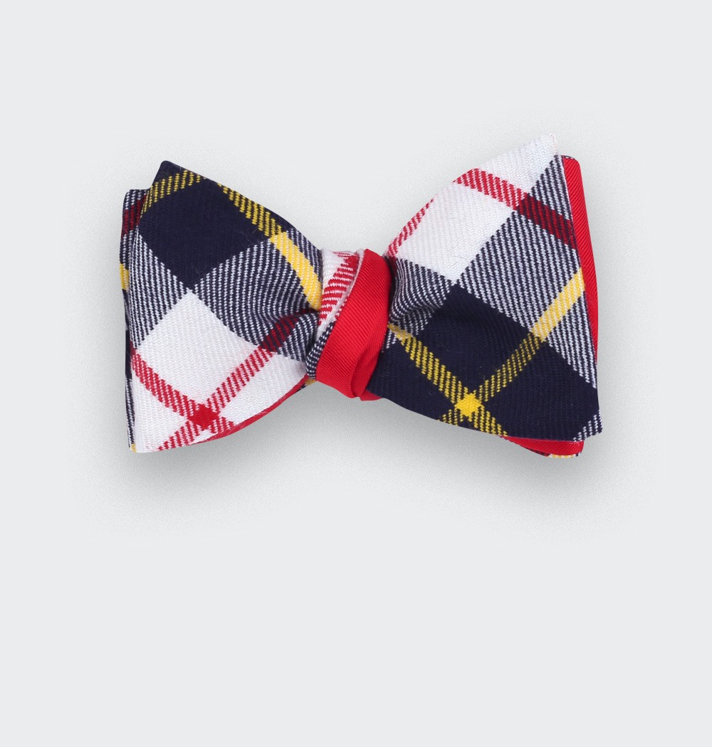 Noeud papillon tartan blanc MacRae - cinabre paris