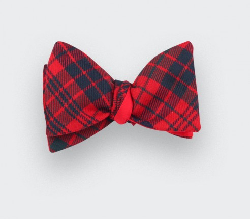 Noeud papillon tartan rouge ross - cinabre paris