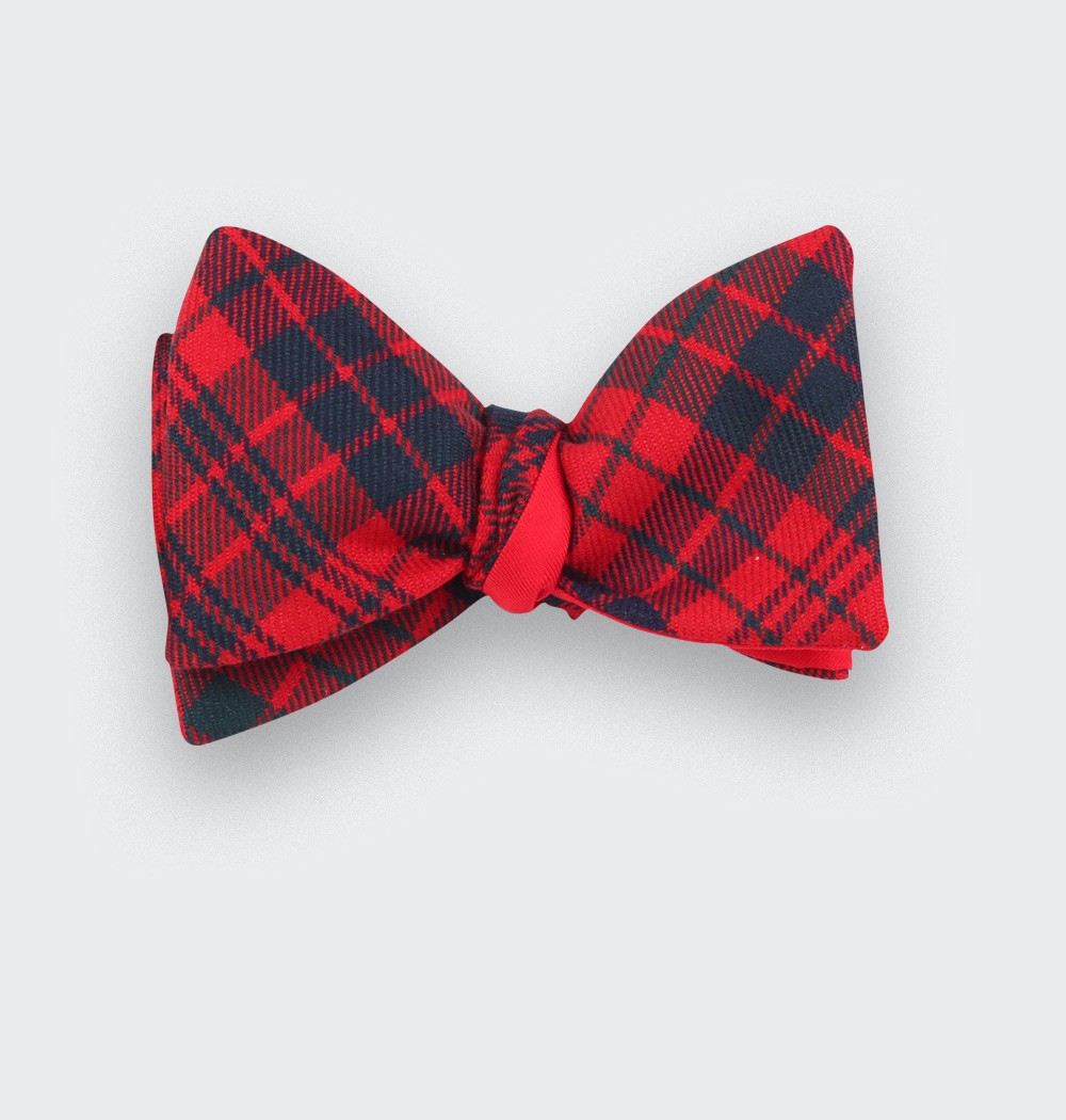 Noeud papillon tartan rouge ross - cinabre paris