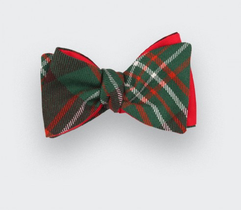 Green scott tartan bow tie