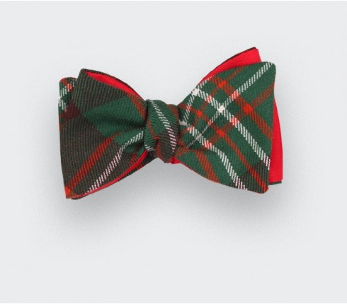 Noeud papillon tartan vert scott