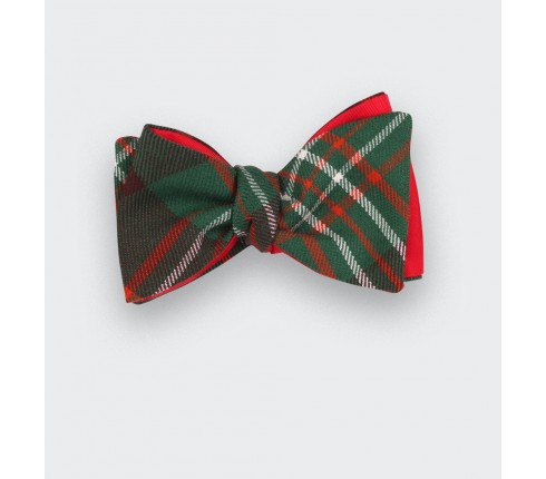 Noeud papillon tartan vert scott