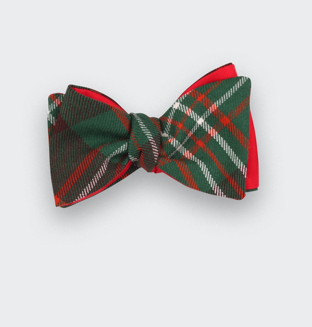 Noeud papillon tartan vert scott