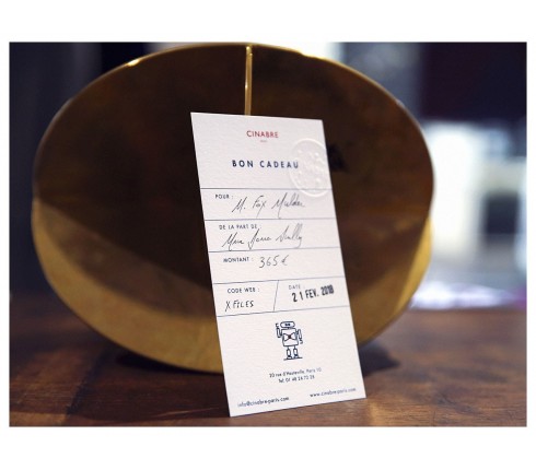 Tie - gift card 115euros - Cinabre Paris