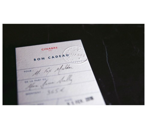 Cravate - carte cadeau 115euros - Cinabre